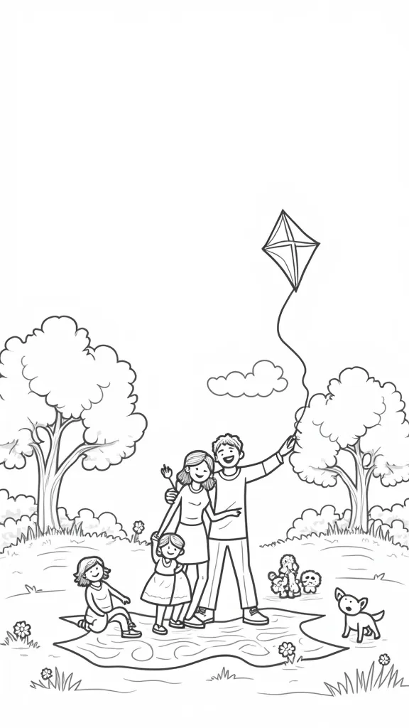 happy family family coloring pages